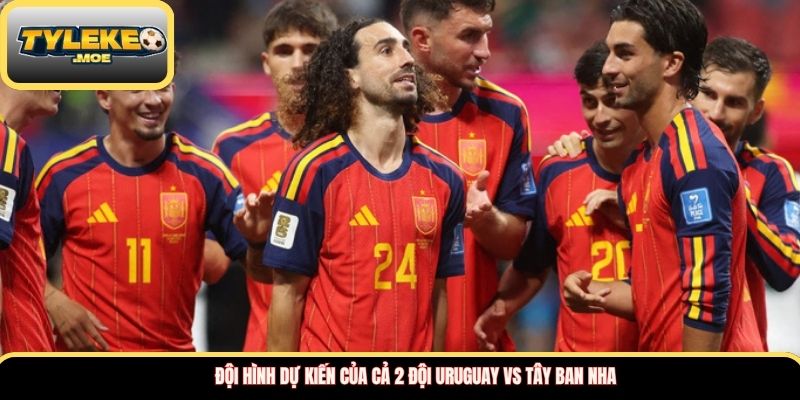 Đội hình dự kiến của cả 2 đội Uruguay vs Tây Ban Nha